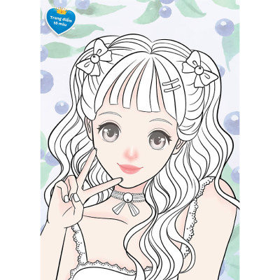 Sách Trang điểm công chúa Hàn Quốc (Tô màu và bóc dán hơn 100+ stickers cho bé)