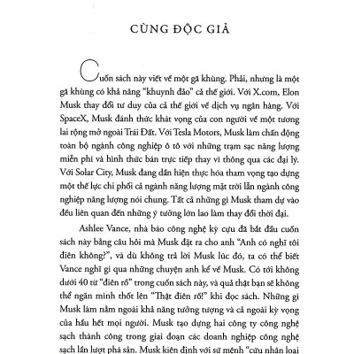 Elon Musk - Tesla, Spacex Và Sứ Mệnh Tìm Kiếm Một Tương Lai Ngoài Sức Tưởng Tượng - Bìa Cứng (Tái Bản 2023)