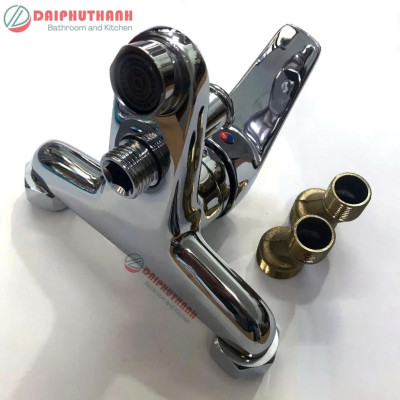 Bộ Vòi Sen Tắm Nóng Lạnh KZ-SV03 Đồng Thau Phủ Crome - Đủ bộ gồm Củ sen, tay sen, dây 150cm và gác sen,..
