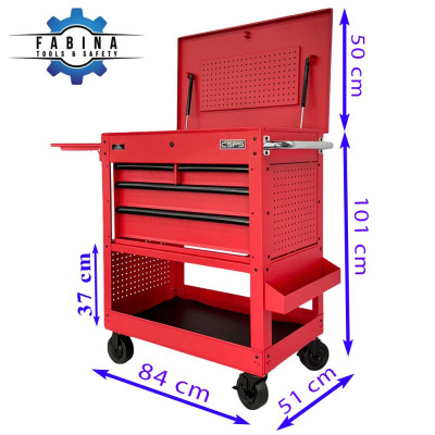 Tủ dụng cụ CSPS 84cm - 04 hộc kéo màu đỏ