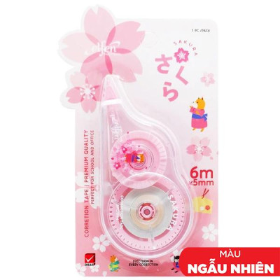 Xóa Kéo Sakura - 5 mm x 6 m - Elfen (Mẫu Màu Giao Ngẫu Nhiên)