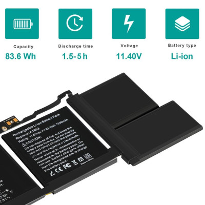 Pin A1953 Tương Thích Cho Macbook Pro Retina 15 Touch Bar A1990 (Year 2018 - 2019) TEEEMO PC Hàng Nhập Khẩu New Seal