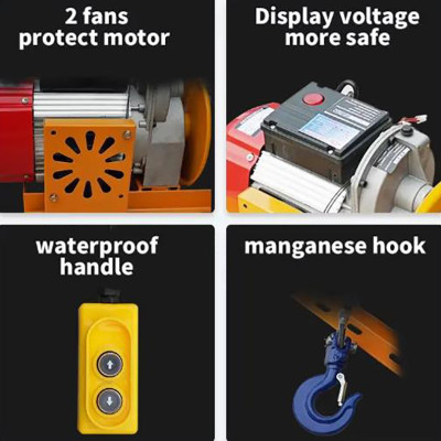 Tời điện treo ABG PA lõi nhôm pa lăng điện mini nâng hạ vật liệu xây dựng (Màu sắc thay đổi theo đợt)