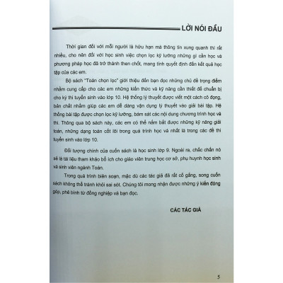 Toán Chọn Lọc Ôn Thị Vào Lớp 10