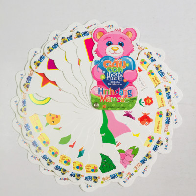 Combo 6 cuốn: Gấu Con Thông Minh: Toán 1 - 2 - 3 + Hình dạng, mầu sắc + Giao Thông + Rau Củ Quả + Bảng Chữ Cái