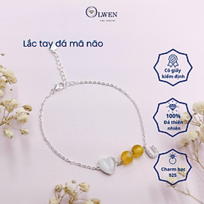 Lắc Tay Bạc Nữ S925 Đính Đá Mã Não Vàng BAC_B02