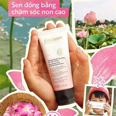 Sáp dưỡng ẩm đa năng sen Hậu Giang Cocoon Lotus multi-purpose balm - Hàng chính hãng