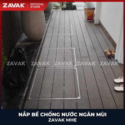 Nắp bể ngầm chống nước ngăn mùi inox ZAVAK MHE*-60 / KT 60x60cm, lát gạch 3cm, tải 500kg