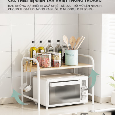 Kệ nhà bếp 3 tầng đa năng khung thép chống ghỉ phủ sơn tĩnh điện thương hiệu IGA - GM140 / GM141