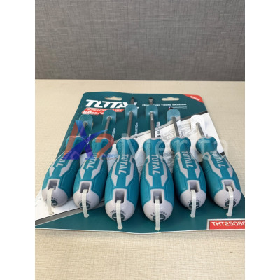 Bộ tuốc nơ vít (tô vít) 6 chi tiết Total THT250606