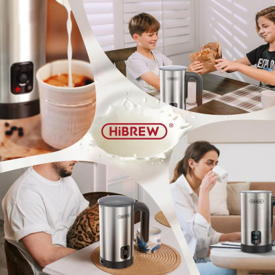 Máy tạo bọt sữa Nóng và Lạnh 4 trong 1. Thương hiệu Mỹ cao cấp HiBREW - M3A. Hàng chính hãng