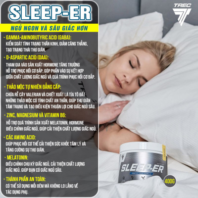 SLEEP-ER 225g - Hỗ Trợ Giấc Ngủ - Hương Cam - Thương Hiệu Trec Nutrition