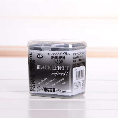 Combo bấm móng tay bằng thép không gỉ + hộp 180 chiếc tăm bông tai than hoạt tính - made in Japan