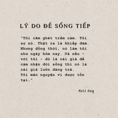 Sách - Lý do để sống tiếp (Nhã Nam HCM)