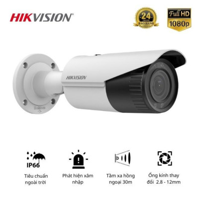 Camera IP 2MP HIKVISION DS-2CD2621G0-IZ ống kính Zoom, nhận diện khuôn mặt - Hàng chính hãng