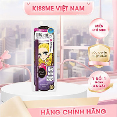 Bút Chì Gel Kẻ Mí Mắt Siêu Chống Trôi Dạng Xoay Màu Đen Kissme Heroine Make #01