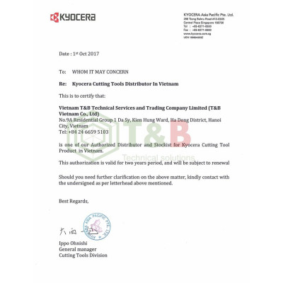 Mảnh dao tiện lỗ phủ PVD Kyocera Model EZFGR080070-200 PR1225