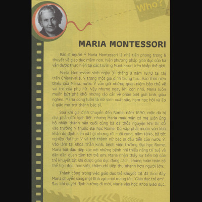 Chuyện Kể Về Danh Nhân Thế Giới: Maria Montessori