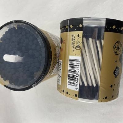 Hộp 150 tăm bông ngoáy tai than hoạt tính Sanyo, 100% bông gòn tự nhiên mềm mại không gây đau rát khi sử dụng - nội địa Nhật Bản 