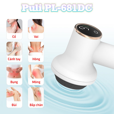 Máy Massage Cầm Tay Mini Puli PL-681DC - 8 Đầu Matxa, Công Suất Mạnh Mẽ Giúp Giảm Đau Mỏi, Thư Giãn