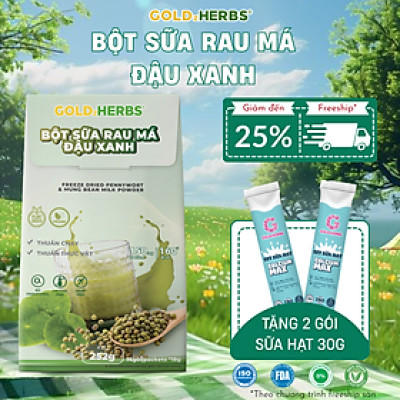Bột sữa rau má đậu xanh GoldzHerbs – 14 gói/ 500g