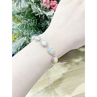 Lắc Tay Đính Đá Opal thiên nhiên - MOON Jewelry