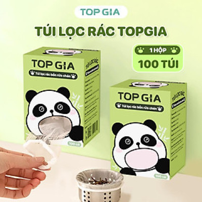 100 túi lọc rác bồn rửa chén TOPGIA, giỏ lưới tiện lợi, giữ cho chậu rửa luôn sạch sẽ.