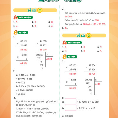 Phiếu Ôn Hè Toán Lớp 3 - Hành Trang Vững Kiến Thức Lên Lớp 4 (MEGA)