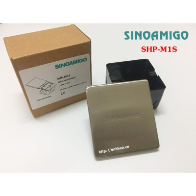 Ổ điện âm sàn nắp trượt Sinoamigo SHP-M1S inox màu bạc - Hàng chính hãng