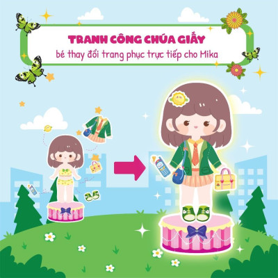 Sách - Trò Chơi Sắp Xếp Tủ Đồ Cùng Mika Xinh Đẹp - Thời Trang Và Phụ Kiện Nữ Sinh Trung Học- Bóc Dán 80+ Sticker Cho Bé Gái - Megabook