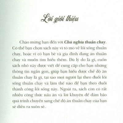 Chủ Nghĩa Thuần Chay (Hành trình chuyển sang lối sống thuần chay lành mạnh) - Elanor Clarke; Lê Nguyễn Yến Vy dịch