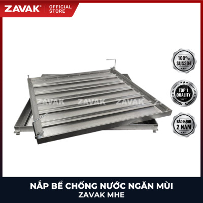 Nắp bể ngầm chống nước ngăn mùi inox ZAVAK MHE*-70 / KT 70x70cm, lát gạch 3cm, tải 400kg