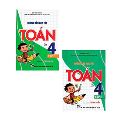 Combo Hướng Dẫn Học Tốt Toán Lớp 4 Tập 1 + 2 (Bám Sát SGK Cánh Diều) (Bộ 2 Cuốn) _HA