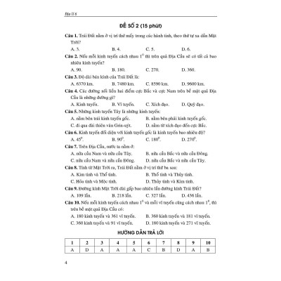 Sách - 100 Đề Kiểm Tra Địa Lí Lớp 6 - Khang Việt Book