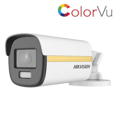 CAMERA HD-TVI ColorVu HIKVISION DS-2CE10DF3T-F 2MP 1080P Vỏ sắt Màu sắc 24/7 - Hàng chính hãng