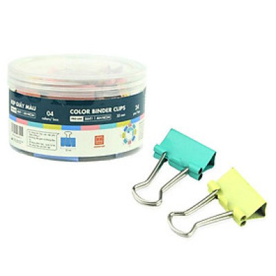 Hộp 24 Kẹp Bướm Màu 32mm - Hồng Hà 6641