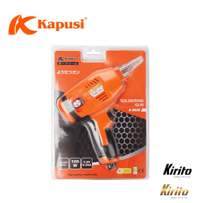 Mỏ hàn xung 100w Kapusi K - 9026 sử dụng điện áp 220v - 50Hz, công suất chuẩn đạt 100w