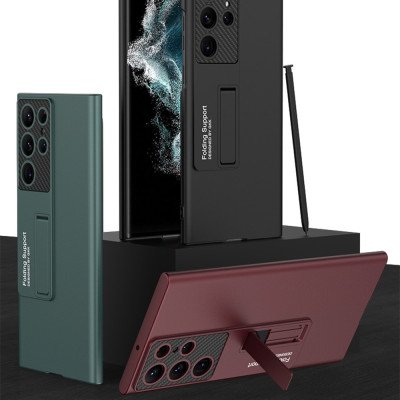 Ốp lưng chống sốc kiêm giá đỡ cho Samsung Galaxy S24 Ultra hiệu Likgus Ultra-Thin Bracket Shell chống sốc cực tốt, chất liệu cao cấp, kiêm giá đỡ cho điện thoại - Hàng nhập khẩu