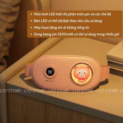 quà tặng phụ nữ- Đai massage bụng 10 chế độ- Đai chườm nóng đau bụng kinh tại Nguyễn Gia group Cao Đạt