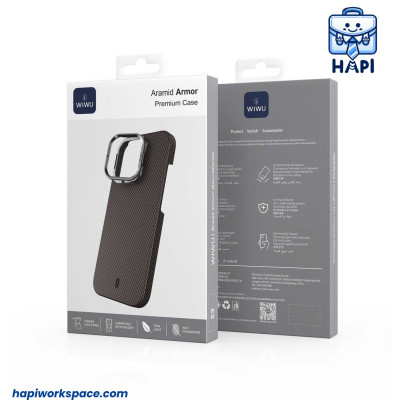 Ốp Lưng hàng chính hãng WiWU Aramid Armor Wi-DCC-208 cho iP 16 Pro Max