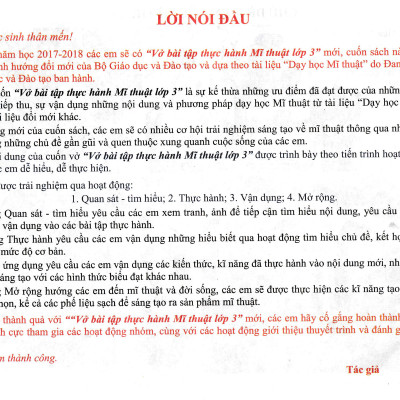 VỞ BÀI TẬP THỰC HÀNH MĨ THUẬT LỚP 3 (BIÊN SOẠN THEO CHƯƠNG TRÌNH GDPT MỚI)_HA