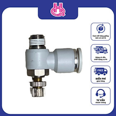 Đầu nối chữ T khí nén ren ngoài Pneumax series PSC Banjo Flow Control - Hàng chính hãng