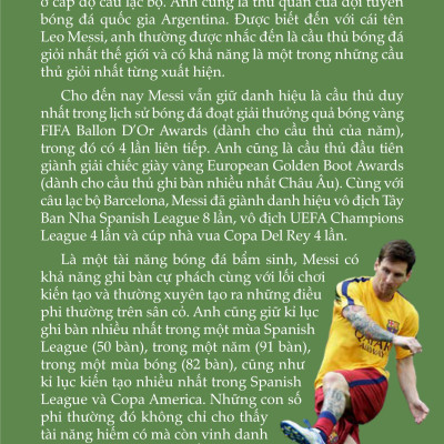 Cầu Thủ Bóng Đá - Lionel Messi