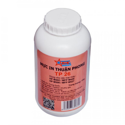 (BỘ 10 CHAI) Mực đổ Thuận Phong TP26 dùng cho máy in HP M402/ M506/ MFP M426/ MFP M527/ M501/ Canon LBP 212/ 214/ MF426/ 424 - Hàng Chính Hãng