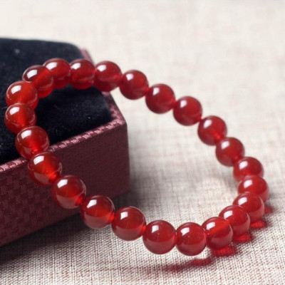 Vòng Tay Mã Não Đỏ Đậm