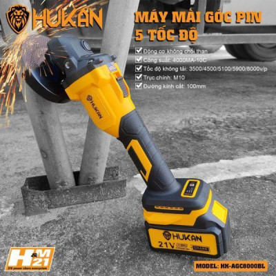 MÁY MÀI PIN 4000MA HK-AGC8000BL HUKAN ( 2PIN ) - HÀNG CHÍNH HÃNG