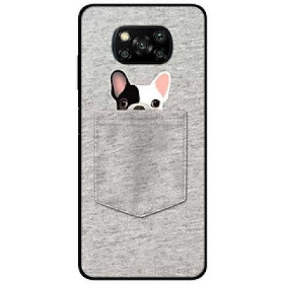 Ốp lưng dành cho Xiaomi Poco X3 mẫu Dog Túi Xám