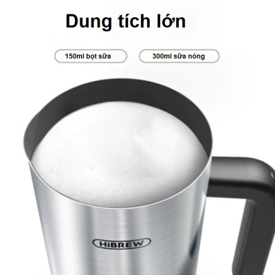 Máy tạo bọt sữa Nóng và Lạnh 4 trong 1 thương hiệu Mỹ HiBREW M3A cao cấp - Hàng Chính Hãng