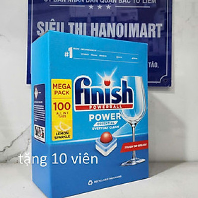 Viên rửa bát Finish Megaback Đức 110 tabs 3 màu với 3 chức năng có powerball
