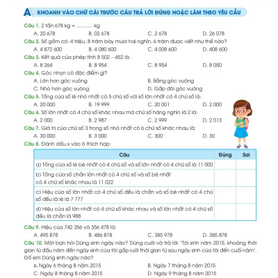 Phiếu Bài Tập Cuối Tuần Toán 4